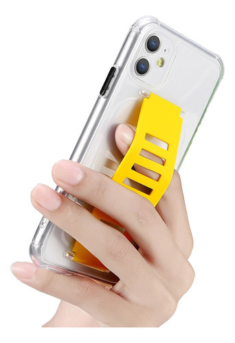 Capa Silicone Suporte Compatível Com iPhone 12 Mini (5.4 ) Cor Amarelo