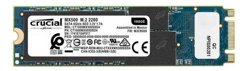 Disco sólido SSD interno Crucial CT1000MX500SSD4 1TB