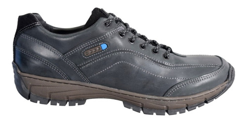 Imagen 3 de 9 de Zapato Hombre Trekking De Cuero Zurich 2058 Goma Caucho