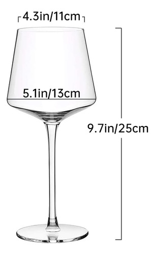 Jyb&xy Juego De 4 Copas De Vino Tinto De Cristal Italiano So