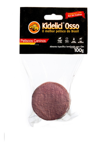 Hamburguinho  - Kidelici Osso - Sabor Carne - 100g