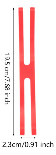 6 Bandas De Goma De Silicona En Forma De H, Bandas Rojo