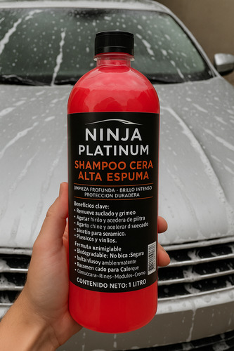 Shampoo Cera Alta Espuma 1l Ninja Platinum Autolavado Pro