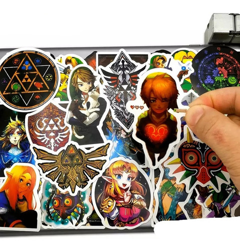 Imagen 5 de 6 de 50 Stickers Calcomanías Link Videojuego The Legend Of Zelda