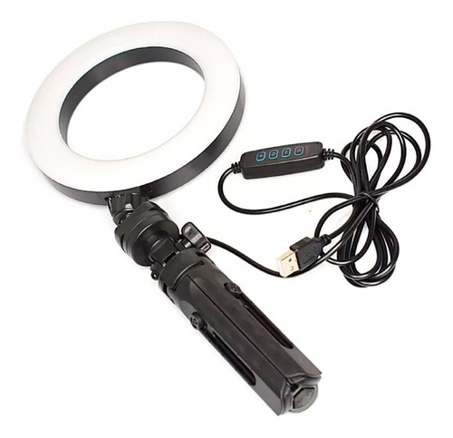 Imagen 7 de 10 de Aro De Luz Led Profesional Usb Selfie Con Trípode Fotografia