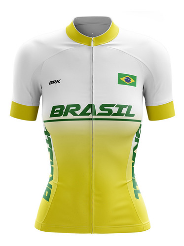 Imagem 1 de 3 de Camisa Ciclismo Brk Feminina Brasil Com Fpu 50+