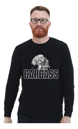 Polera Ml Carcass Logo N Metal Abominatron