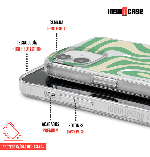Funda Para iPhone Magsafe Con Para Mujer Curvas Verde