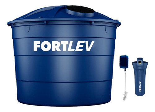 Caixa D'água Fortlev 7.500l Com Válvula Boia E Filtro