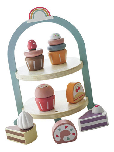 Set De Mesa De Madera Para Postres Play Food, Juego De Rol P