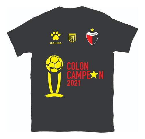 Remera Algodon Colón De Santa Fe Colón Campeon 2021