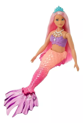 Barbie Dreamtopia Sereia Corpo Curvy Cabelo Rosa, Cauda Rosa