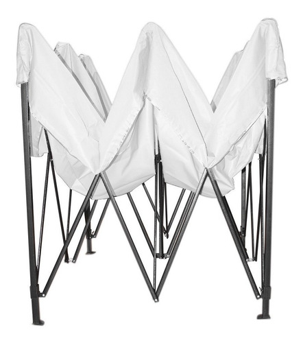 Imagen 2 de 10 de Toldo Plegable 3x6 Impermeable Retractil Azul Metalico