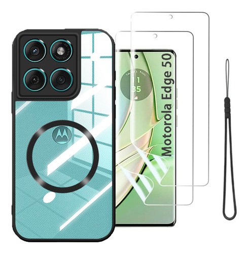 Funda Para Moto Edge 60 Fusion/60 Pro/60 Ultra/60 Magnético Uso Rudo Protectora Case+mica*2+colgante,funda Para Moto Edge 50 Fusion/50 Pro/50 Ultra/50