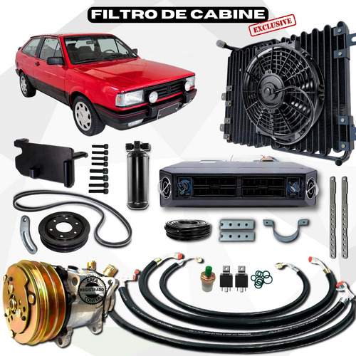 Kit Ar Condicionado Gol Quadrado Com Condensador Exclusivo