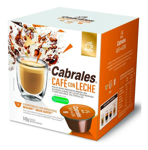 Pack X3 Cajas A Eleccion Cafe Capsulas Cabrales Dolce Gusto