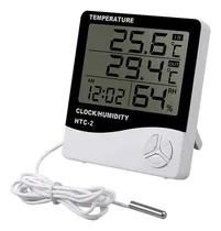 Comprar Reloj De Temperatura Y Humedad Higrometro Htc-2 Con Alarma