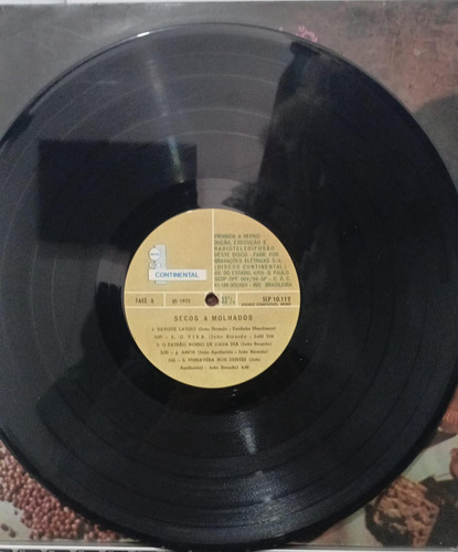 Lp Secos & Molhados Sangue Latino 1973 Estandar (Usado)