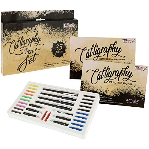 Set De Plumas De Caligrafia 8 Colores De Tinta Us Art Supply