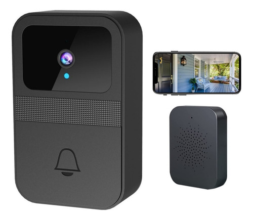 Timbre Inteligente De Puerta Inalámbrico Con Lcd Cámara Wifi