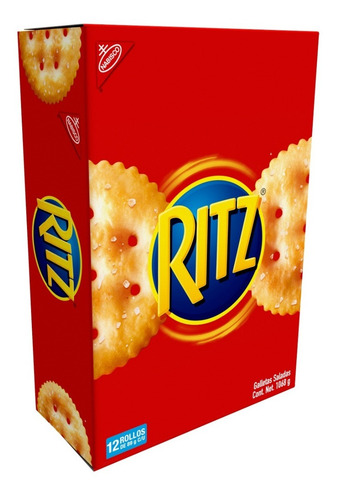 Imagen 1 de 1 de Galleta Ritz Caja Con 12 Rollos De 89g