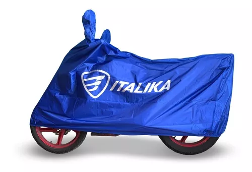 Funda Cubre Moto Impermeable Logo Italika Azul Universal