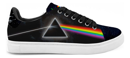 Tenis The Dark Side Of The Moon Negro Agujeta Talla Grande