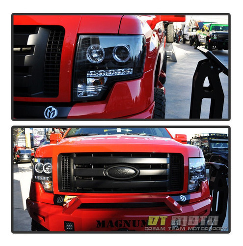 Par Faros Negro Led Ford F-150 Flotillera 2009 4.2l