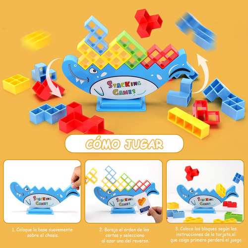 64 Pcs Tetra Tower Balance Game Juego De Equilibrio De
