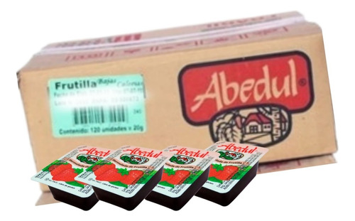 Mermelada Individual Frutilla Abedul (120 Unid x 20 Gr C/U)