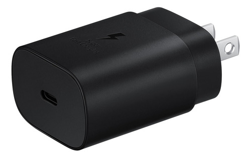 Cargador Cuadro 25w Carga Rápida Para Samsung Galaxy Android Negro