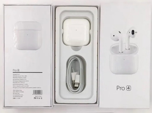 Imagen 3 de 5 de Audífonos Pro 4 Tws Bluetooth 5.0 Inalámbricos