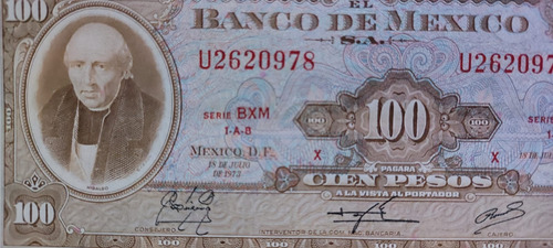 Billete 100 Pesos Miguel Hidalgo (Usado)