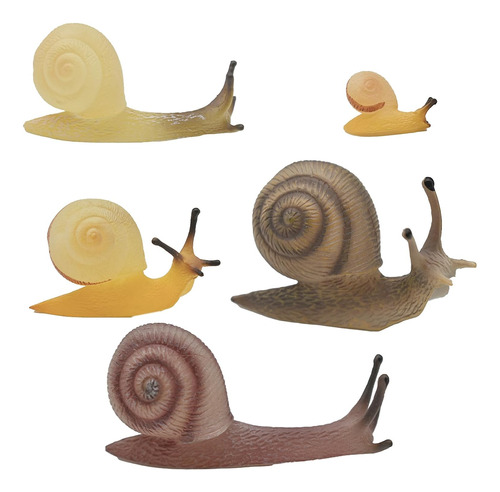 5 Figuras De Caracol En Miniatura Realistas, Mini Figura De 