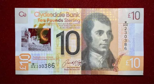 Billete 10 Libras Escocia 2017 Pick 229 Q Polimero (Usado)