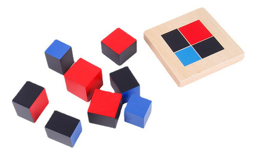 . Juguete De Cubo De Madera, Materiales Cubo Trinomio