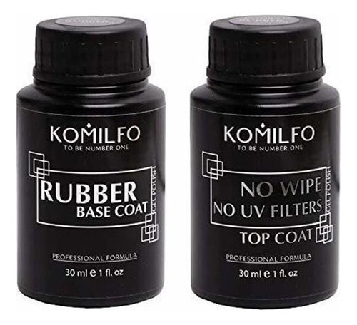 Esmalte De Uñas - Komilfo Set 2 Bottles Rubber Base 30ml