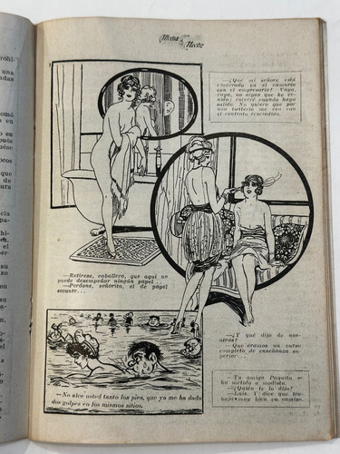 Revista Media Noche. Lote De 5. 1926. Teatro. Humor. Erótica (Usado)