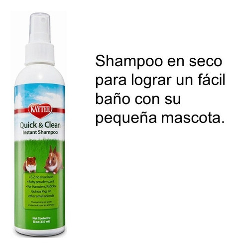 Shampoo En Seco Para Cuyos, Conejos, Hamsters Quick&clean
