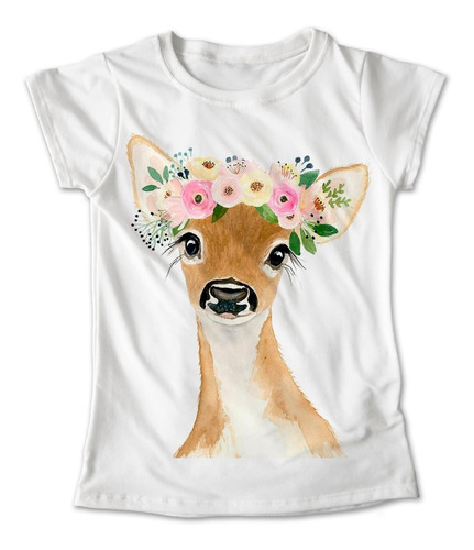 Blusa Animal Colores Playera Estampado Ciervo # 186