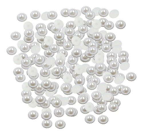 2 Botones De Perlas Rhinestone Flatback Cabochon Diy Craft