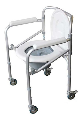 Silla Sanitaria En Aluminio Con Rodachines - Tme696l