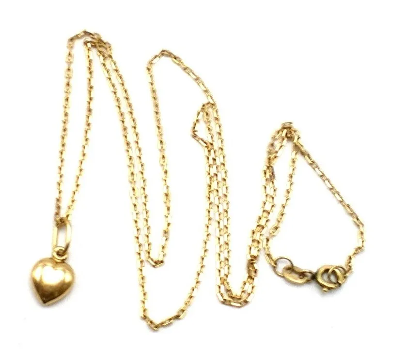 Hermosa Cadena Y Dije Corazon De Oro 18 Kt