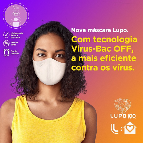 Mascarilla Sin Costuras Pack X2 Lupo - Art. 36000