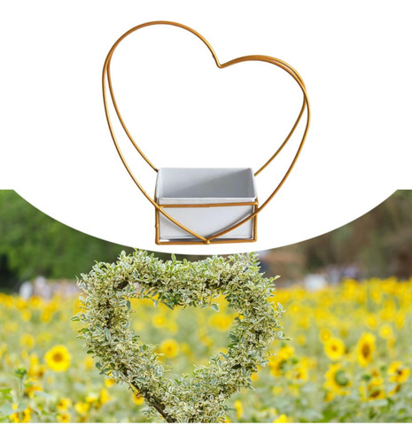 Cesta De Flores En Forma De Corazón Centro 32cmx15cmx11cm