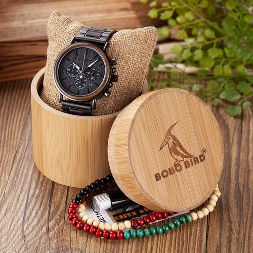 Reloj Bobo Bird Q26 1 Wooden Mens Es De Madera Y Acero Ino Env o