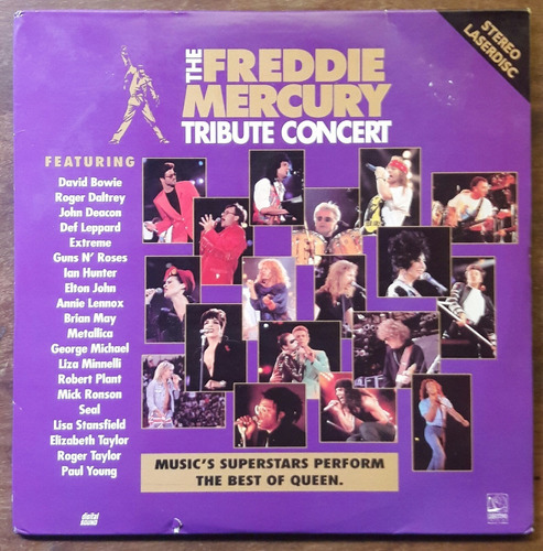 Laser Disc The Freddie Mercury Queen Tribute Concert 96 Ld (Usado)