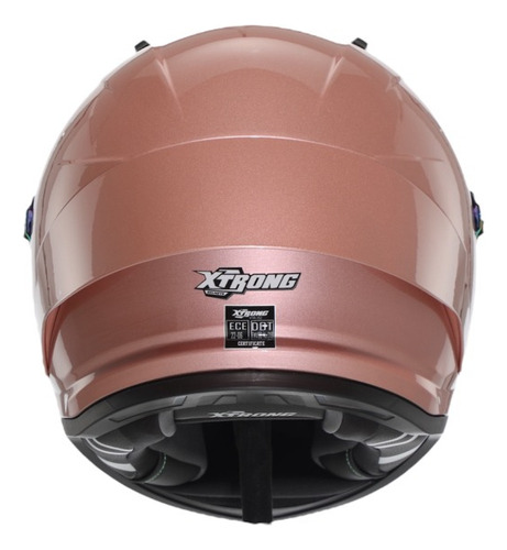 Casco Moto Certificado Ece Integral Xtrong Rosa Cepillado Rosa Claro Rosado Cepillado S