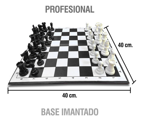 Juego De Ajedrez Profesional En Base Magnética