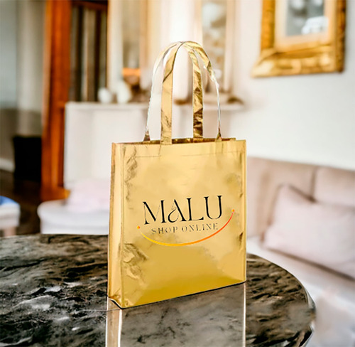 100 Bolsas Metalizadas Personalizada Com Sua Logomarca 20x30
